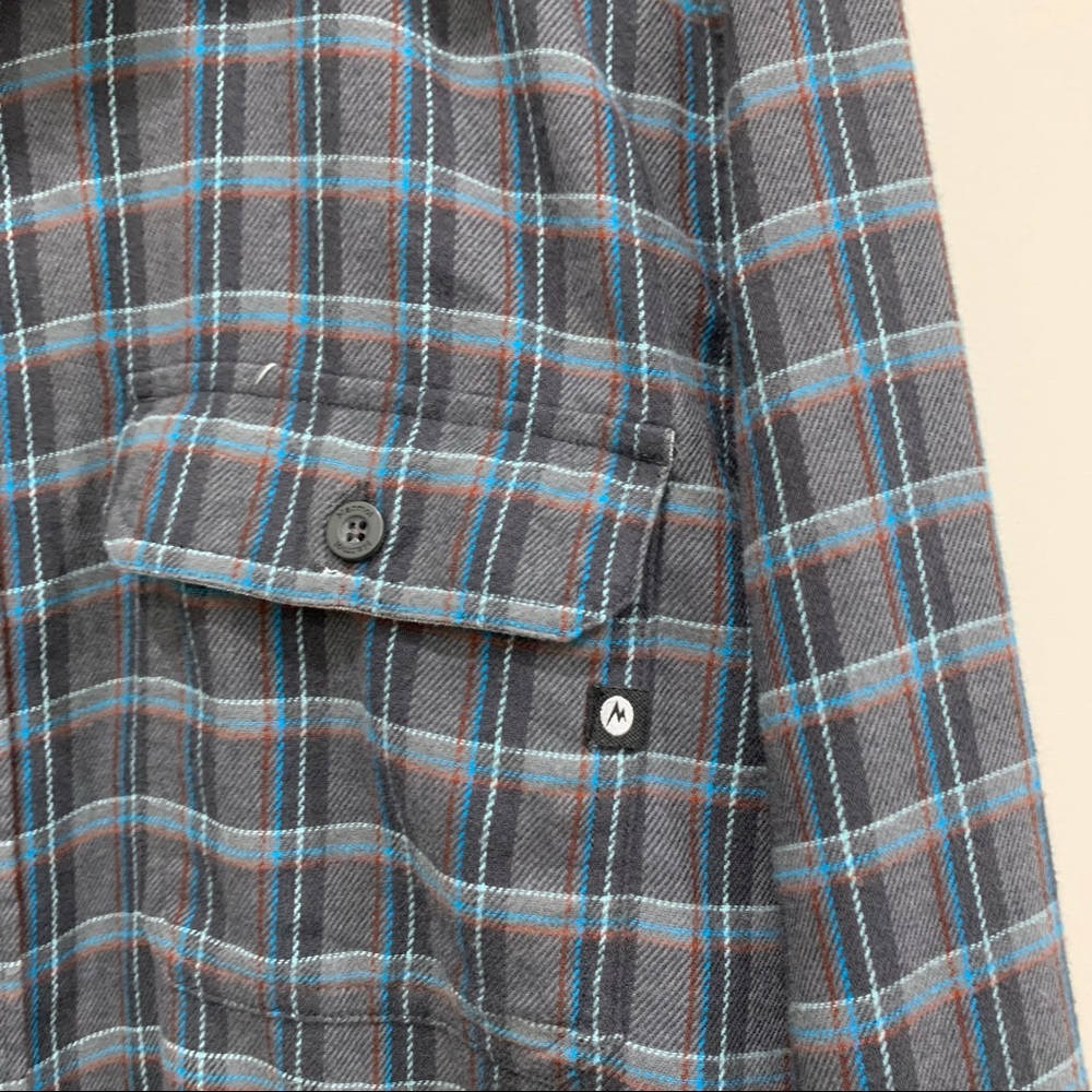 Marmot Men’s Plaid long sleeve shirt button down - Picture 3 of 5